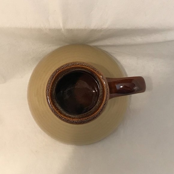 Vintage 1970s Glazed Ceramic Pottery Weighted Flared Bottom Mug - Picture 6 of 7